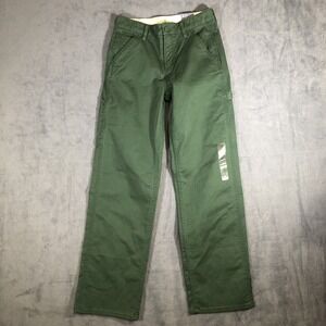 gap kids Boys size 14 green wash well Carpenter pants comfort stretch New W Tags